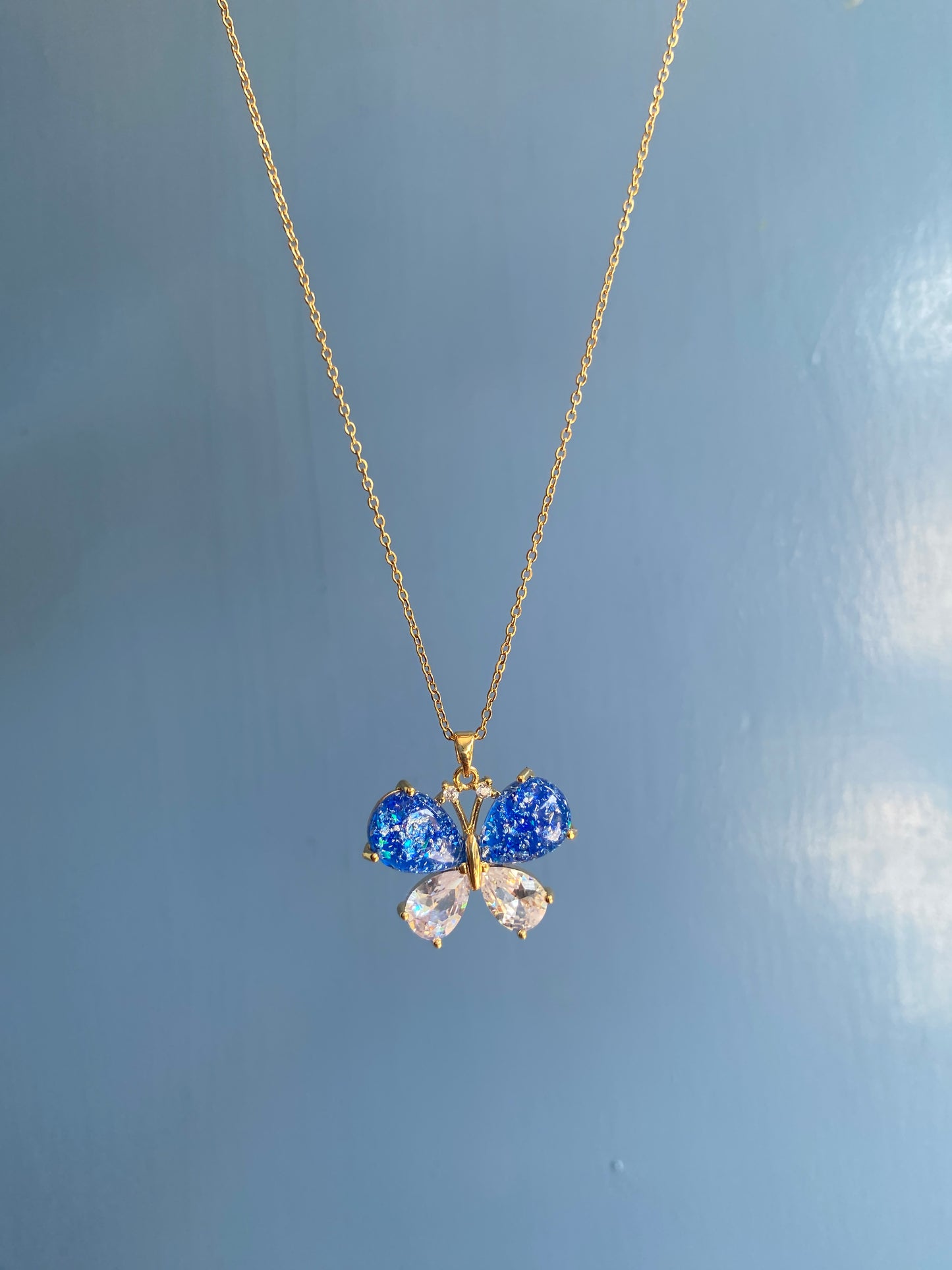Blue butterfly pendant