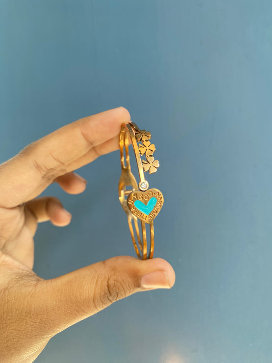 Blue heart bracelet